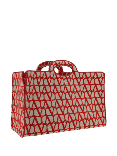 Shop Valentino Sculpture Tote Bag In Rosso