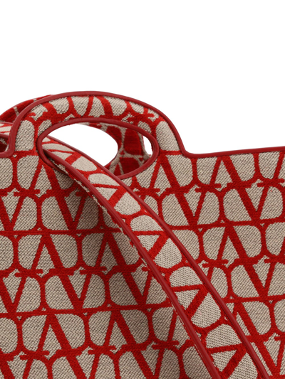 Shop Valentino Sculpture Tote Bag In Rosso