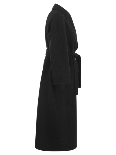 Shop 's Max Mara Tie-waisted Midi Coat In Black
