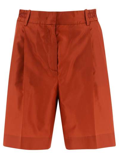 Shop Valentino Knee-length Shorts In Tabacco