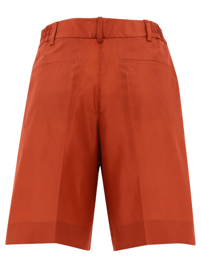 Shop Valentino Knee-length Shorts In Tabacco