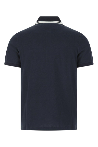 Shop Valentino Vlogo Motif Chest Pocket Polo Shirt In Blu