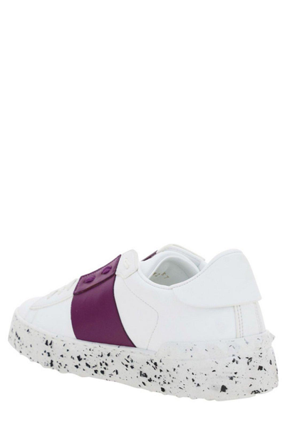 Valentino Sneaker Open For A Change In Materiale Bio-based In Bianco/viola