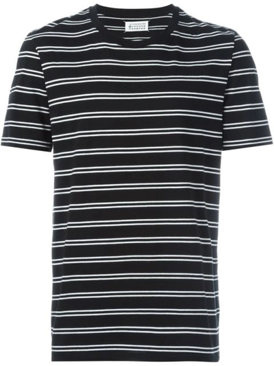 Maison Margiela Three Pack Striped Short Sleeve T-shirts In Black