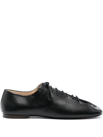 Shop Lemaire Souris Leather Derby Shoes - Women's - Calf Leather/lambskin In Black