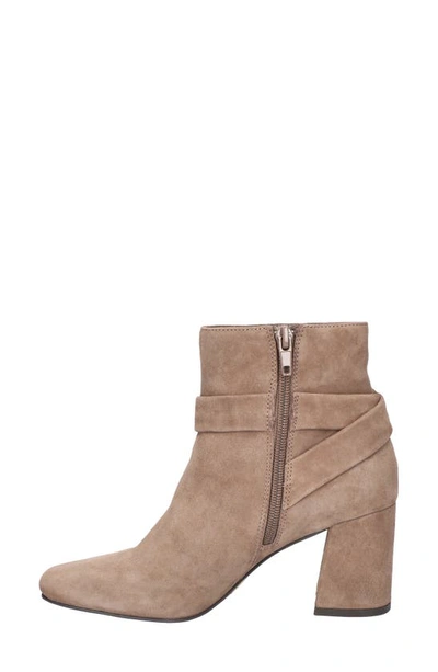 Shop Bella Vita Felicity Bow Accent Bootie In Taupe Suede Leather