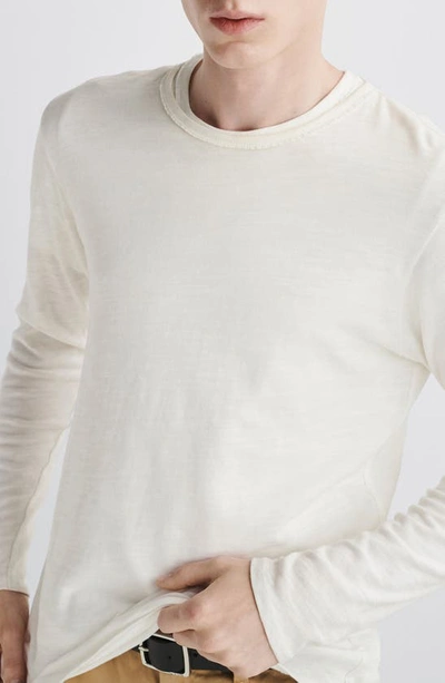 Shop Rag & Bone Long Sleeve Cotton T-shirt In White