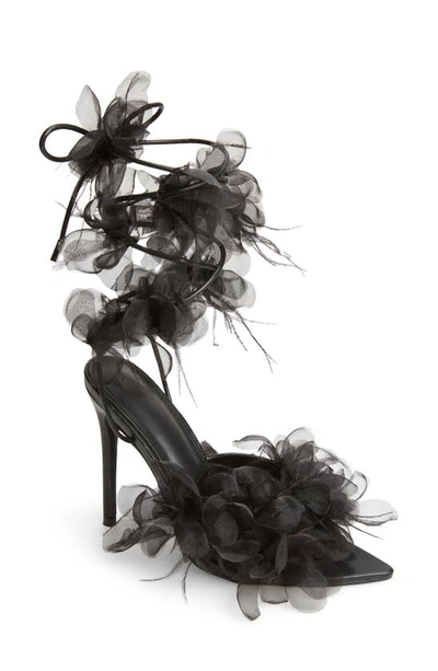 Shop Azalea Wang Elkin Ankle Tie Sandal In Black