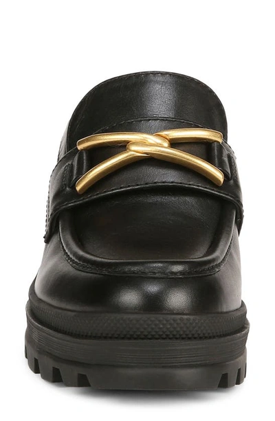 Veronica Beard Wynter Leather Heeled Loafer Mules In Black