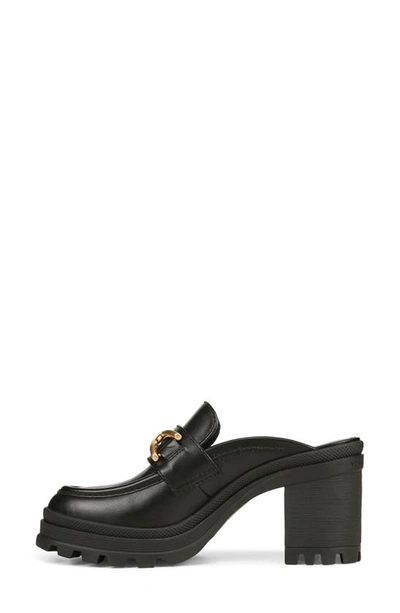 Veronica Beard Wynter Leather Heeled Loafer Mules In Black