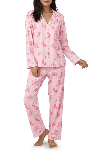 Shop Bedhead Pajamas Print Organic Cotton Jersey Pajamas In Pampered Poodles