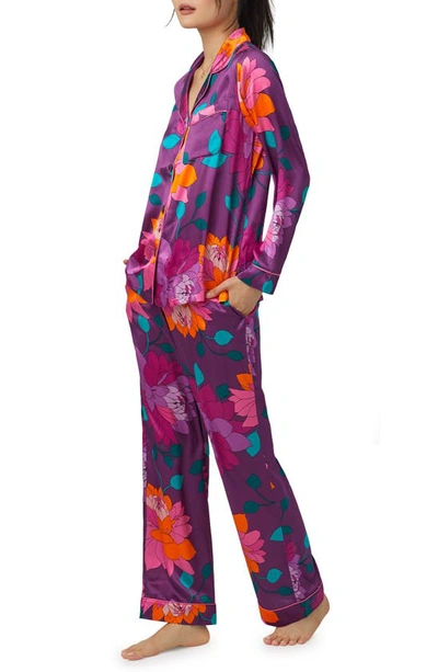 Shop Bedhead Pajamas Print Silk Pajamas In Evening Bloom