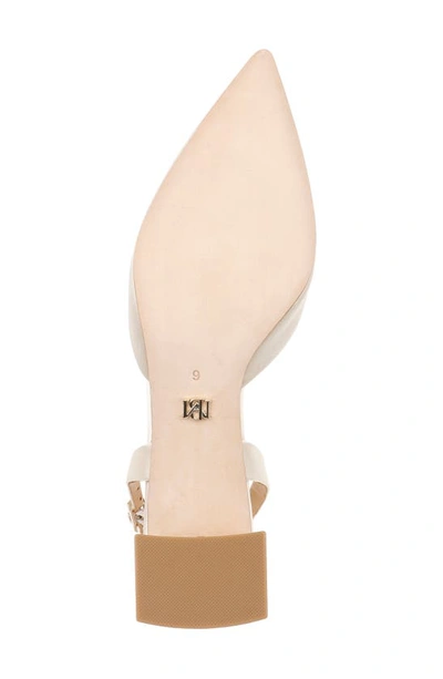 Shop Badgley Mischka Collection Emmie Slingback Pointed Toe Pump In Ivory