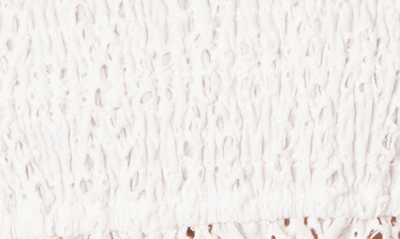 Edikted Lacey Scrunch Strapless Top In White