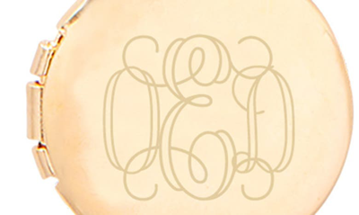 Brook & York Isla Petite Monogram Locket Layering Necklace Set In Gold