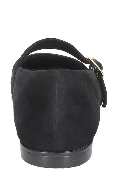Shop Bella Vita Davenport Double Strap Mary Jane In Black Suede Leather