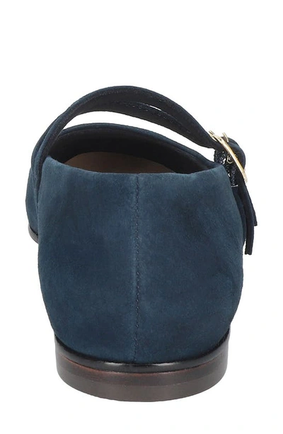 Bella Vita Women's Davenport Mary Jane Flats In Navy Suede Leather