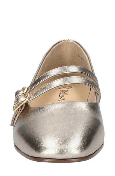 Bella Vita Davenport Womens Leather Square Toe Loafers In Champagne Leather