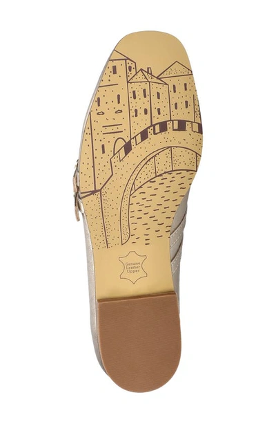Bella Vita Davenport Womens Leather Square Toe Loafers In Champagne Leather
