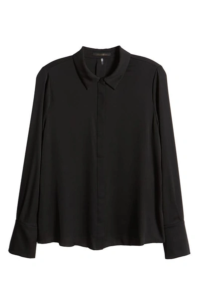 Shop Kobi Halperin Larissa Stretch Silk Blouse In Black