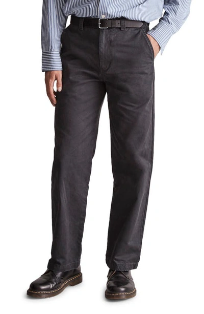 Shop Madewell Cotton Twill Chino Pants In Black Coal