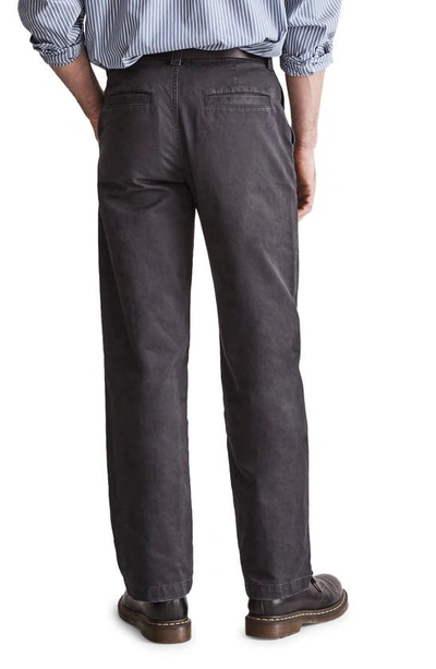 Shop Madewell Cotton Twill Chino Pants In Black Coal