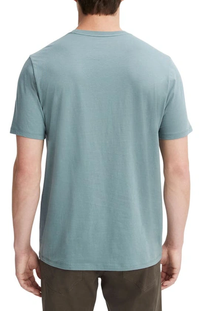 Shop Vince Pima Cotton T-shirt In Light Dusty Teal