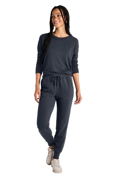 Splendid Mariella Linen-blend Jogger Pant In Navy