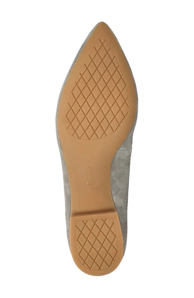 Bella Vita Women's Alessi Pointed Toe Flats In Grey Suede Leather