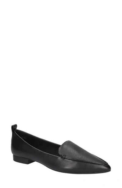 Shop Bella Vita Alessi Pointed Toe Loafer In Black Leather