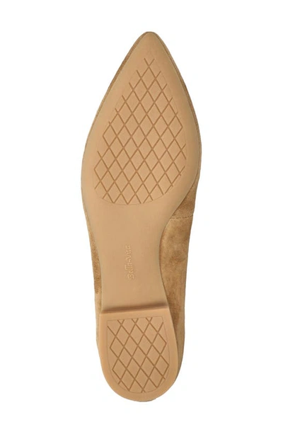 Bella Vita Women's Alessi Pointed Toe Flats In Cognac Suede Leather