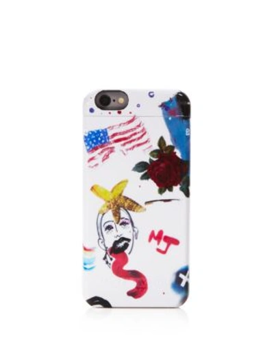 Shop Marc Jacobs Collage Print Mirror Iphone 6/6s Case In Off White