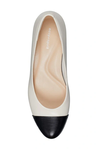 Easy Spirit Lucinda Cap Toe Pump In Ivory