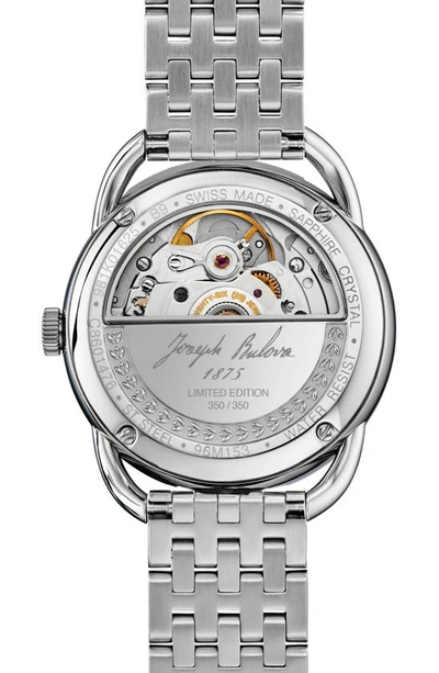 Shop Bulova Joseph  Commodore Bracelet Watch In Silverone