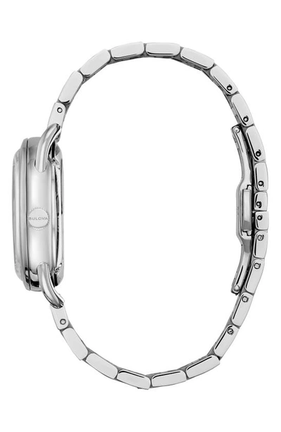 Shop Bulova Joseph  Commodore Bracelet Watch In Silverone