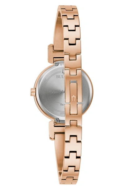 Shop Bulova Marc Anthony Diamond Bangle Watch, 26mm In Rose Goldone