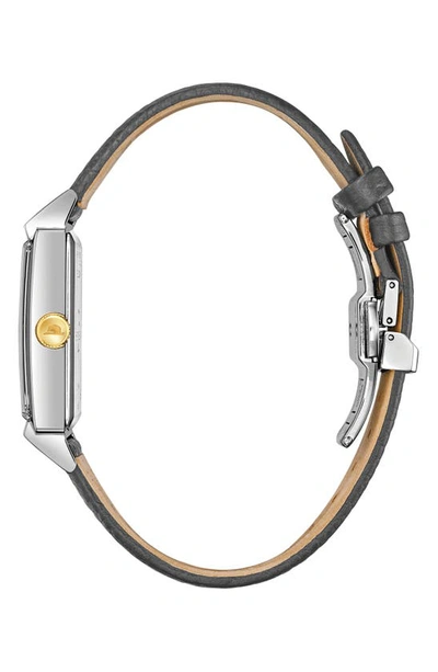 Bulova Frank Sinatra My Way Leather Mens Watch In Silverone