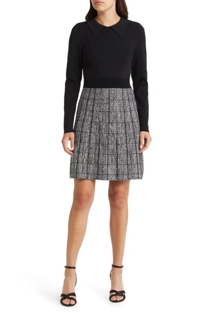 TED BAKER Tweed Dress High Waist Short Sleeve Fit A-line Mini Dress for  Women