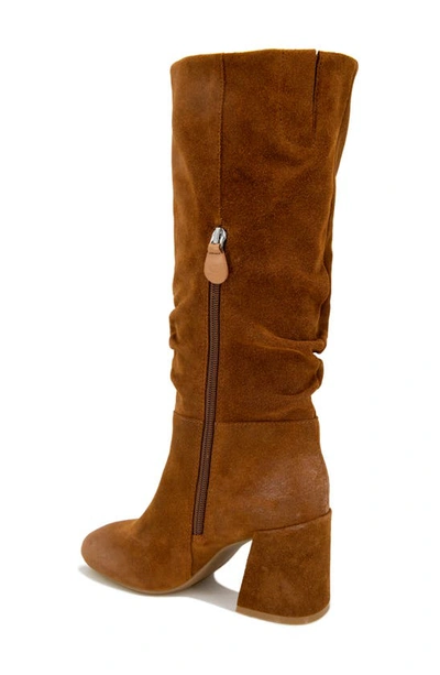 Gentle Souls By Kenneth Cole Iman Slouch Boot In Luggage Suede