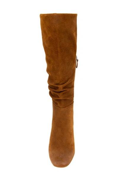 Gentle Souls By Kenneth Cole Iman Slouch Boot In Luggage Suede