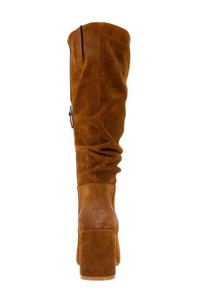 Gentle Souls By Kenneth Cole Iman Slouch Boot In Luggage Suede