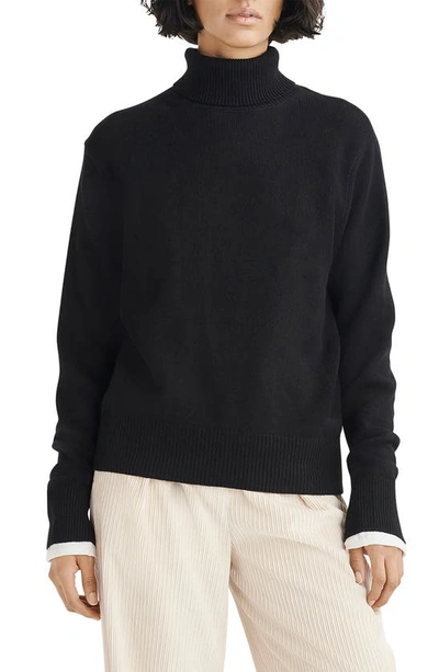 Shop Rag & Bone Talan Turtleneck Cashmere Sweater In Black