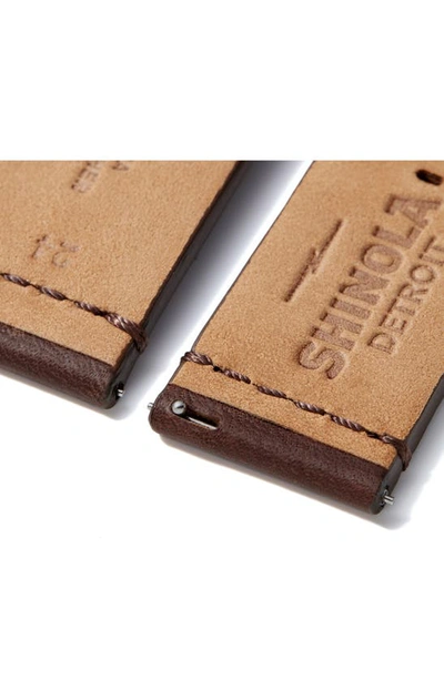Shinola Men's Leather Watch Strap, 24mm In Cattail