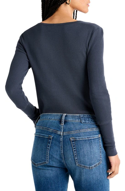 Splendid Classic Thermal Henley In Navy