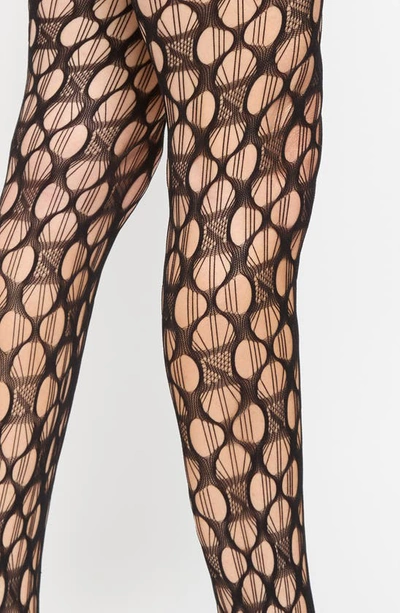 Shop Stems Lace Fishnet Tights In Black