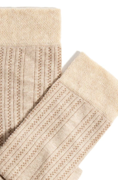 Stems Lola Cashmere-blend Comfort Crew Socks In Cream