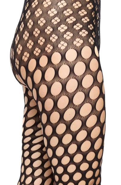 Shop Stems Circle Fishnet Tights In Black