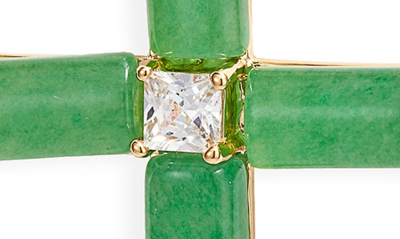 Child Of Wild Giovanni Jade Cross Pendant Necklace In Gold