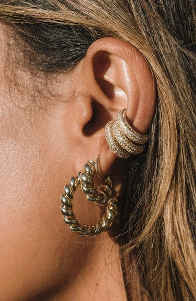 Child Of Wild Twisted Sister Small Hoop Earrings In Gold