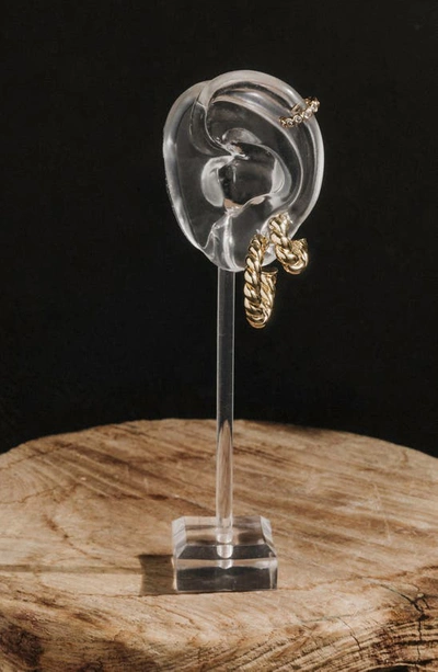 Child Of Wild Twisted Sister Small Hoop Earrings In Gold